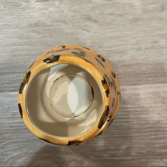 Ceramic Tealight Holder Candle Burner & Essential Oil Diffuser Cheetah print - Picture 3 of 6